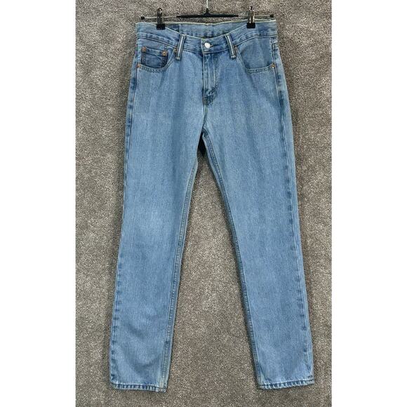 Levis 511 Jeans Mens 30X32 Blue Measures 29X31 Light Wash Straight Leg - Picture 1 of 6